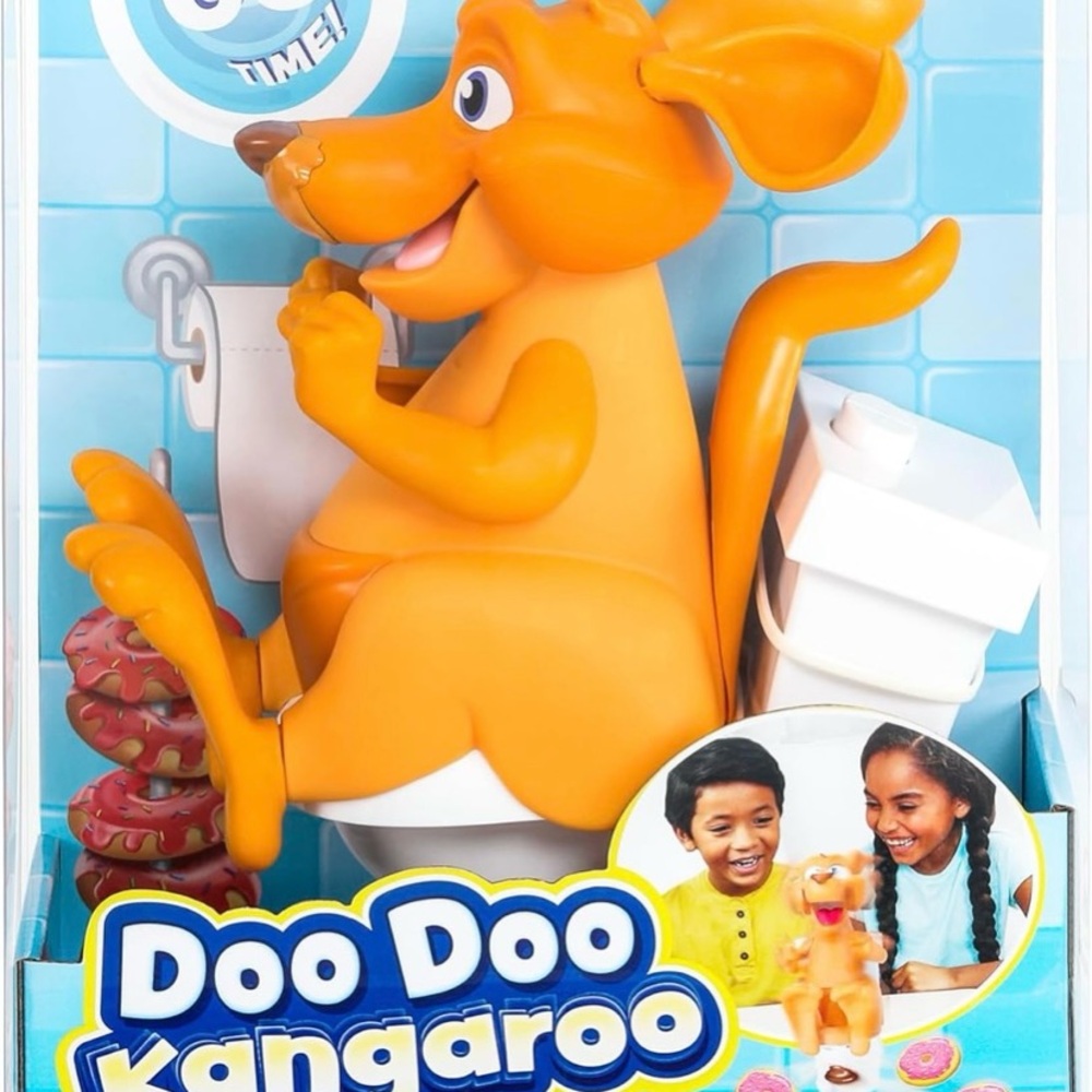 Doo Doo Kangaroo Game. Feed Him Until He's Gotta Go! 2-4 Players. Ages 3+, Moose
